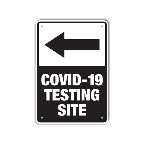 Lyle COVID Plastic Sign, Covid-19 Testing Site, 10x14, LCUV-0005-NP_10x14 LCUV-0005-NP_10x14